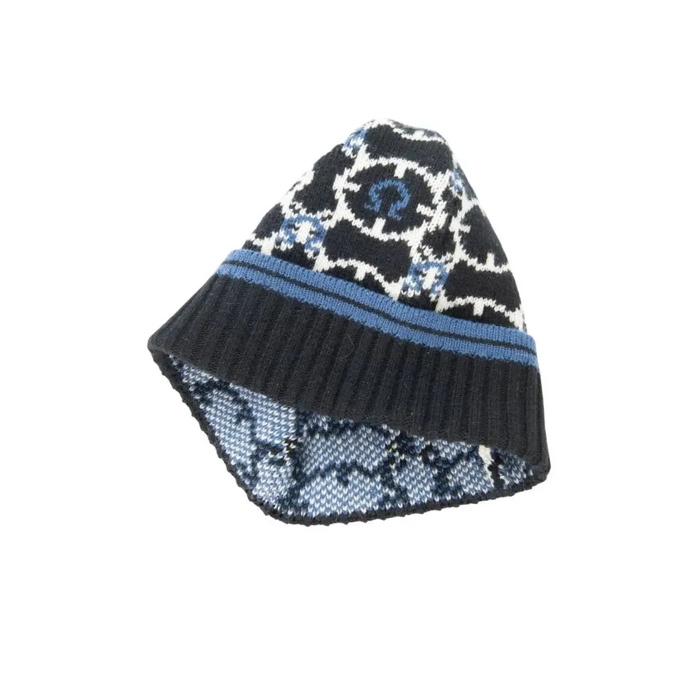 FERRAGAMO Wool Blend Knit Gancini Beanie Hat OS - Picture 2 of 2